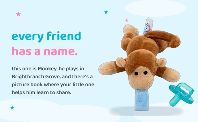 BabyLUV Monkey in the story world of Brightbranch Grove